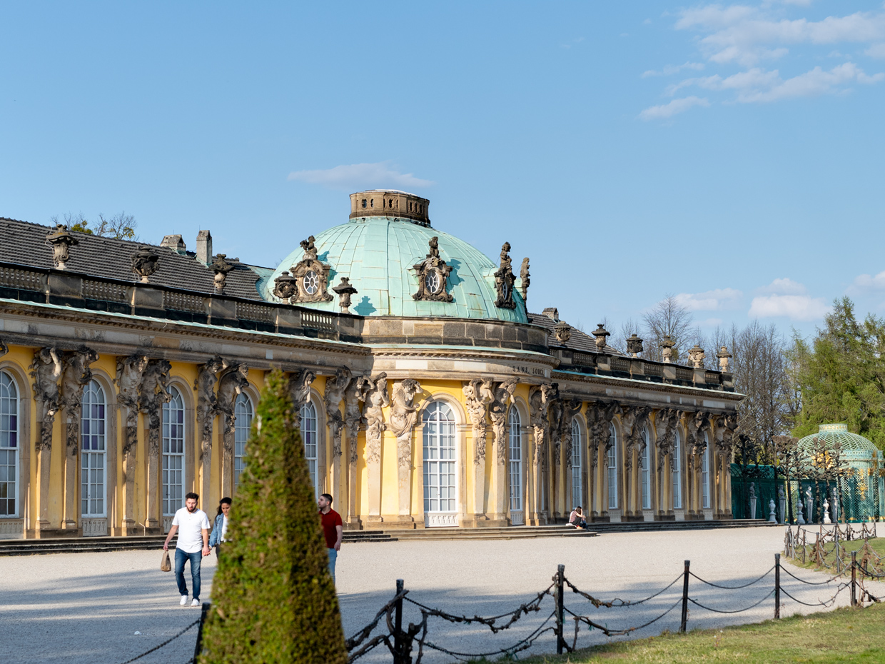 Weltkulturerbe: Mit dem Versailles nachempfundenen Schloss und Park Sanssouci schuf sich Friedrich der Große ein Refugium von einzigartiger Schönheit.